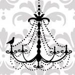 Elegant chandelier vinyl wa..