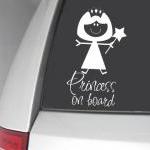 Princess on Board car decal..