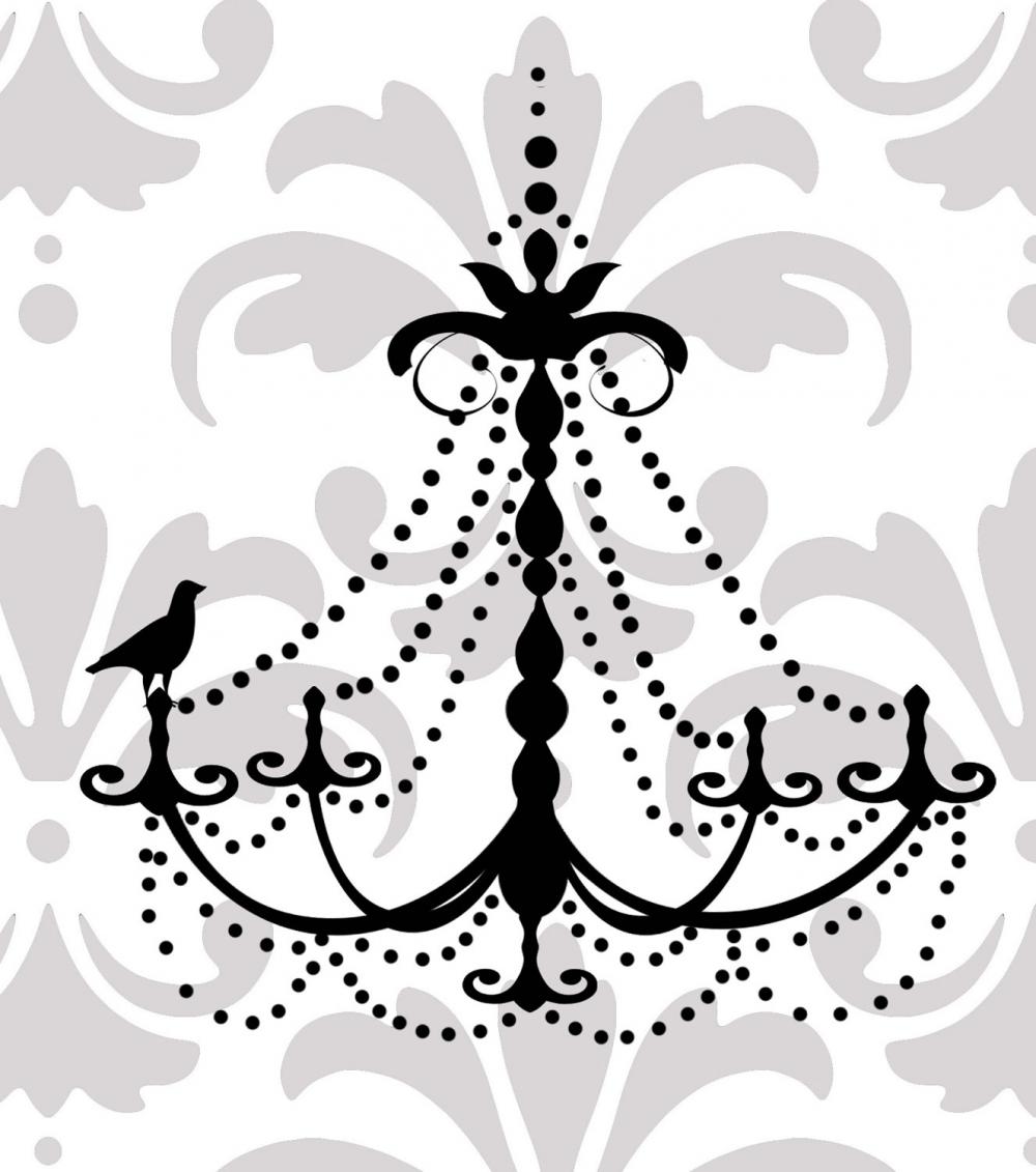 Elegant chandelier vinyl wall decal