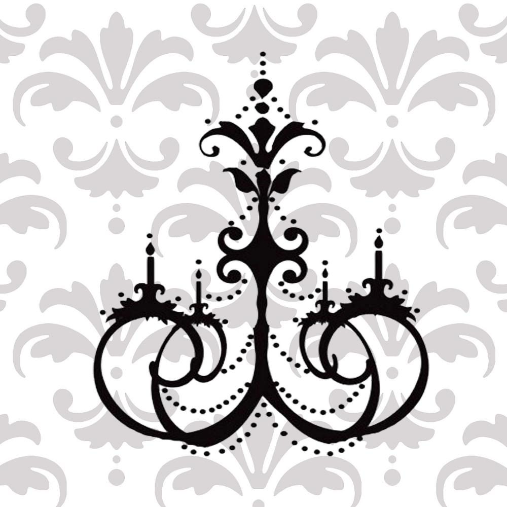 Stylish and Elegant Vinyl Chandelier Vinyl Decal - UK Seller - Chandelier 1