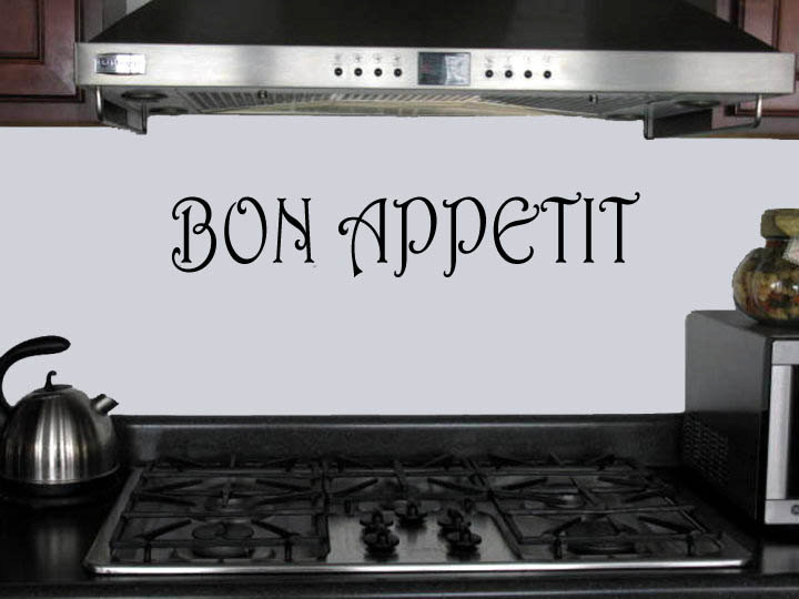 Bon Appetit vinyl kitchen decal - UK seller