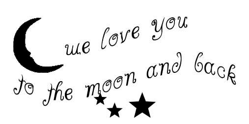 We love you to the moon and back vinyl decal for Nursery - UK Seller
