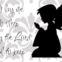 Now I lay me down to sleep - children's decal - UK seller 