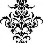 Vinyl Damask Flourish Decal  