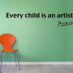 Picasso - Every Child is an artist Vinyl Wall Decal