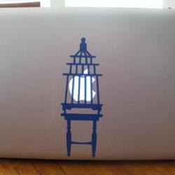 Bird Cage vinyl laptop or wall decal