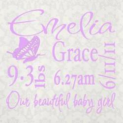 Newborn Wordie Vinyl Decal - UK Seller