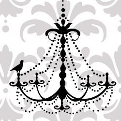 Elegant chandelier vinyl wall decal