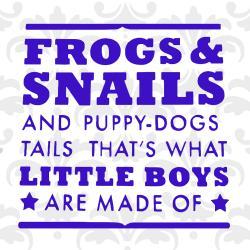 What are little boy's made of - vinyl decal for bedroom or nursery - UK Seller