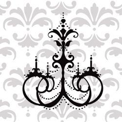 Stylish and Elegant Vinyl Chandelier Vinyl Decal - UK Seller - Chandelier 1