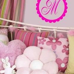 12" monogram decal
