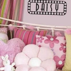 Girl's name Hollywood Mirror style wall decal