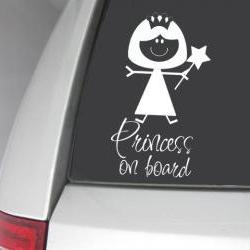 Princess on Board car decal - UK seller