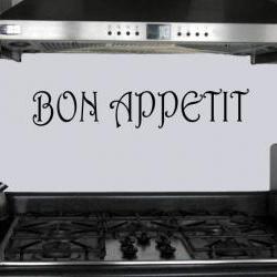 Bon Appetit vinyl kitchen decal - UK seller