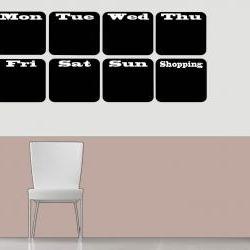 Chalkboard Vinyl Calendar - UK Seller