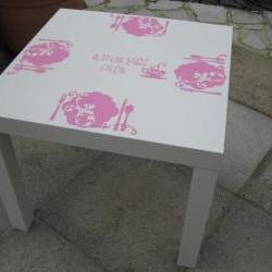 Children's play table decals, cafe, tea parties